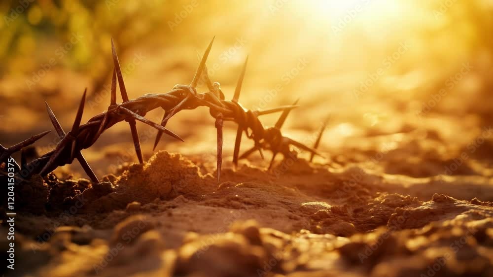 Thorn crown on the ground
