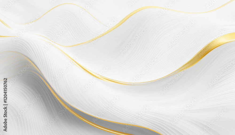 Obraz premium Elegant Gold Waves Abstract