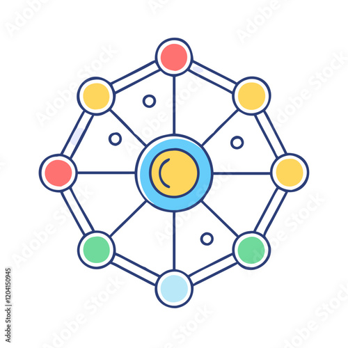 decentralized network icon, decentralized network vector illustration-simple illustration of decentralized network, perfect for decentralized network logos and icons