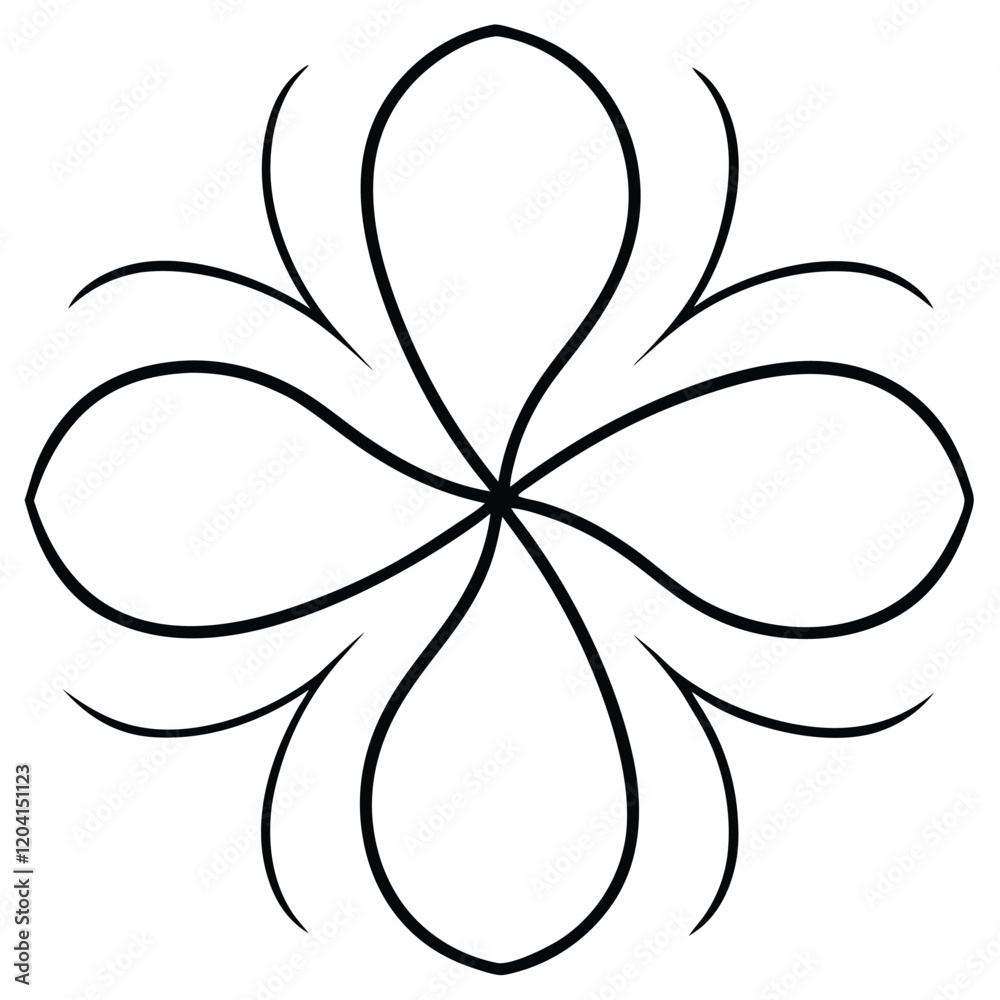 Simple four-leaf clover graphic design Simple four-leaf clover graphic design