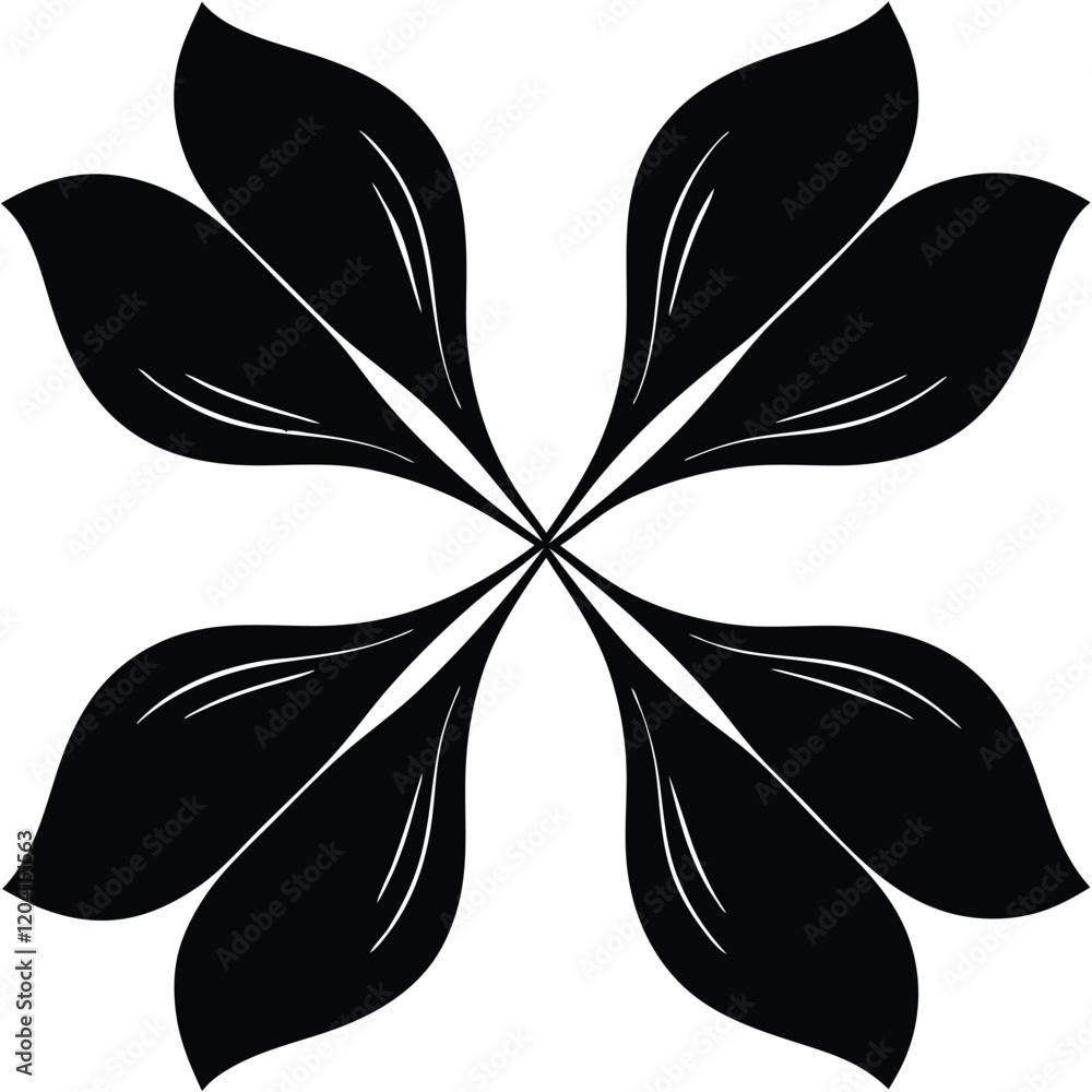 Simple four-leaf clover graphic design Simple four-leaf clover graphic design