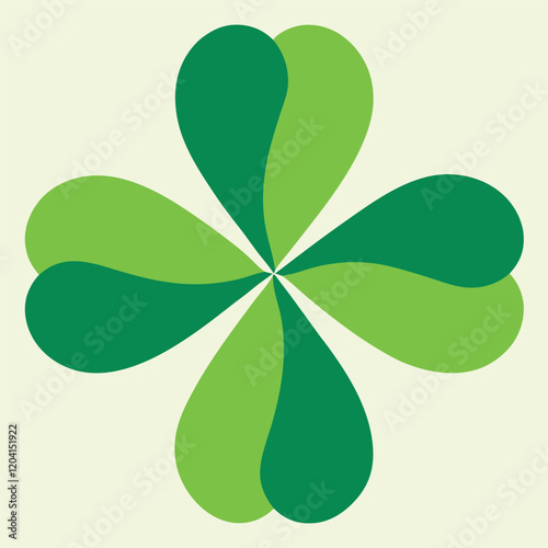 Simple four-leaf clover graphic design