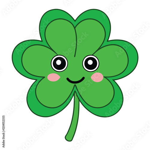 Simple four-leaf clover graphic design