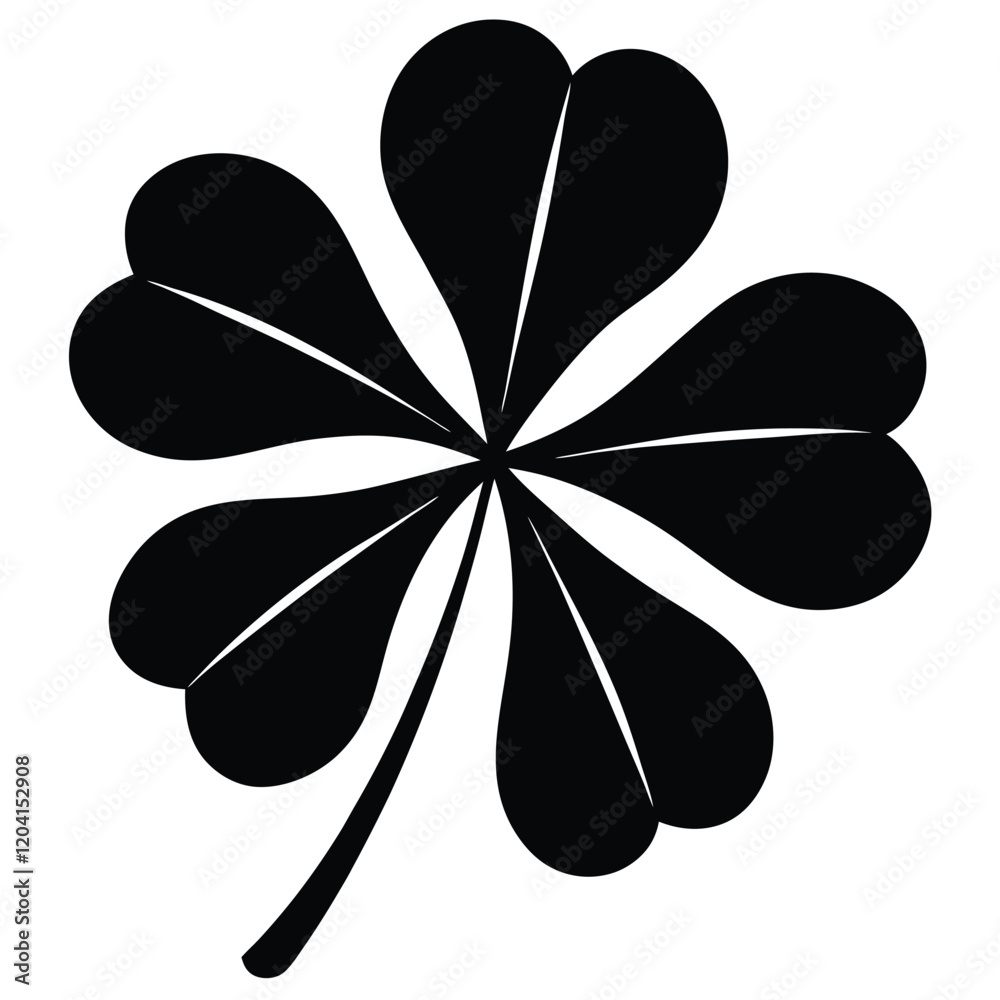 Simple four-leaf clover graphic design Simple four-leaf clover graphic design
