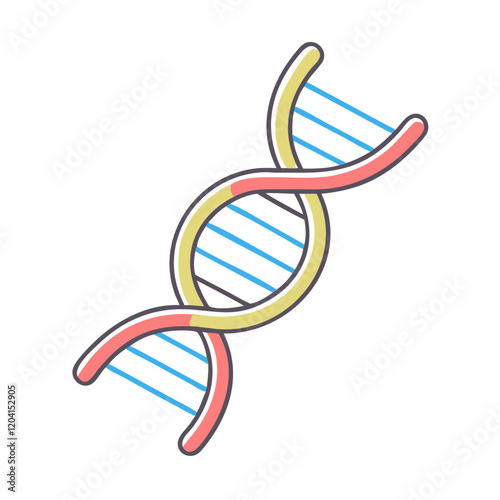 dna strand icon, dna strand vector illustration-simple illustration of dna strand, perfect for dna strand logos and icons