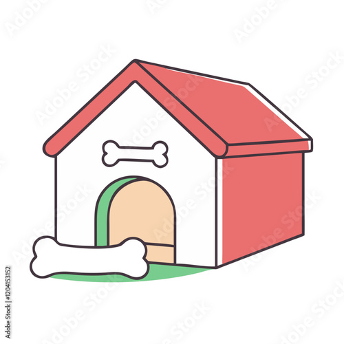 dog kennel icon, dog kennel vector illustration-simple illustration of dog kennel, perfect for dog kennel logos and icons