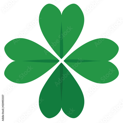 Simple four-leaf clover graphic design