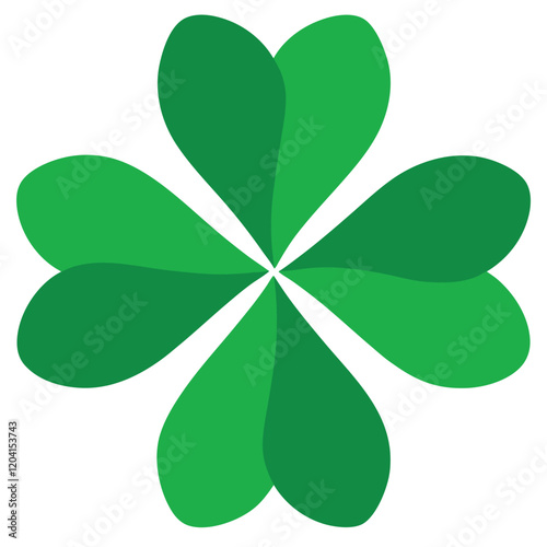 Simple four-leaf clover graphic design