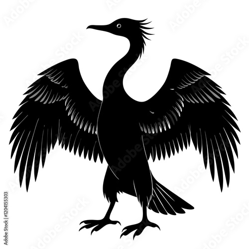 magnificent frigatebird Antigua And Barbuda silhouette,vector style
