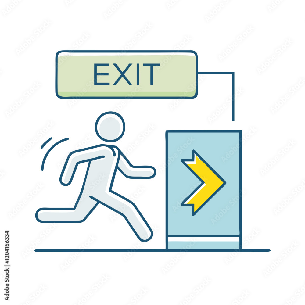 emergency exit icon, emergency exit vector illustration-simple illustration of emergency exit, perfect for emergency exit logos and icons emergency exit icon, emergency exit vector illustration-simple illustration of emergency exit, perfect for emergency exit logos and icons