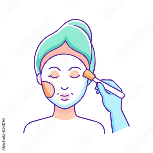 facial treatment icon, facial treatment vector illustration-simple illustration of facial treatment, perfect for facial treatment logos and icons