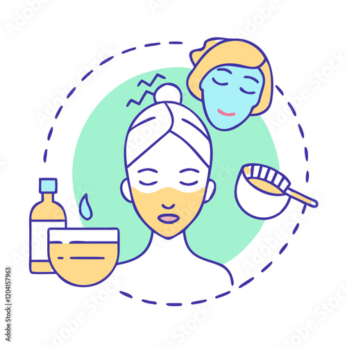 facial treatment icon, facial treatment vector illustration-simple illustration of facial treatment, perfect for facial treatment logos and icons