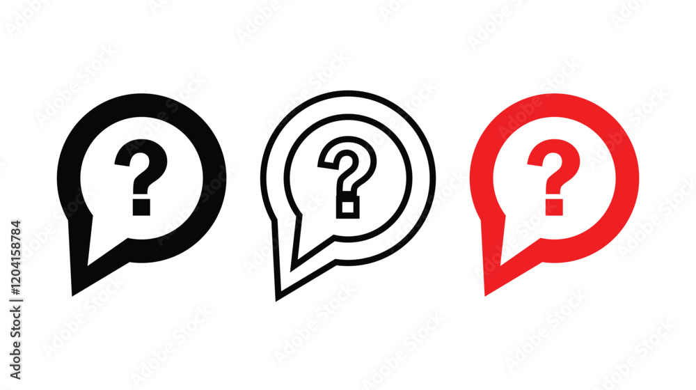 question mark icons in speech bubbles a white background question mark icons in speech bubbles a white background