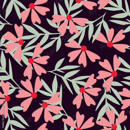 beautiful floral pattern allover design for digital print.