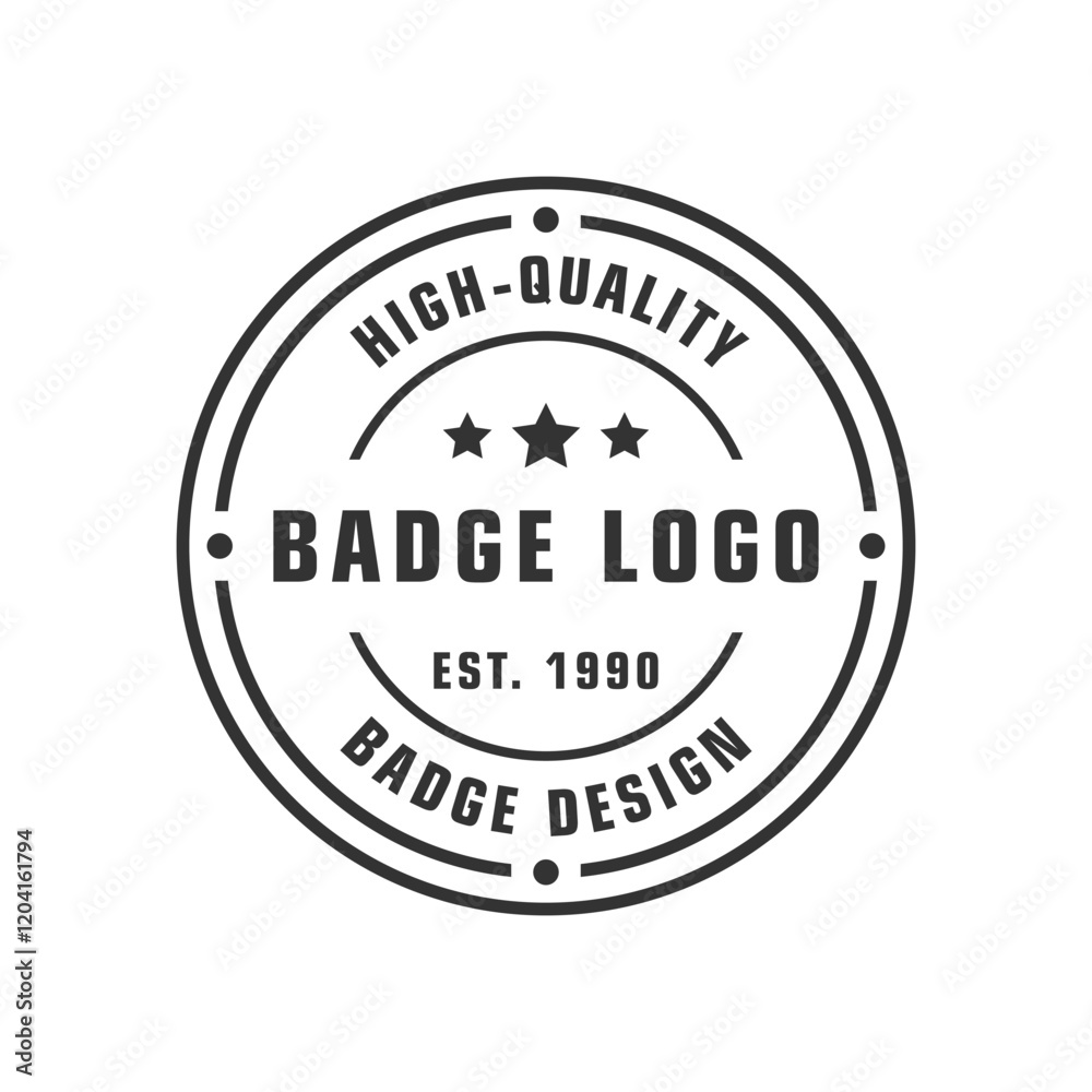 High Quality Badge Logo Design Vector High Quality Badge Logo Design Vector
