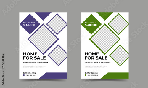modern template, and modern real state flyer design, perfect for creative professional business flyer