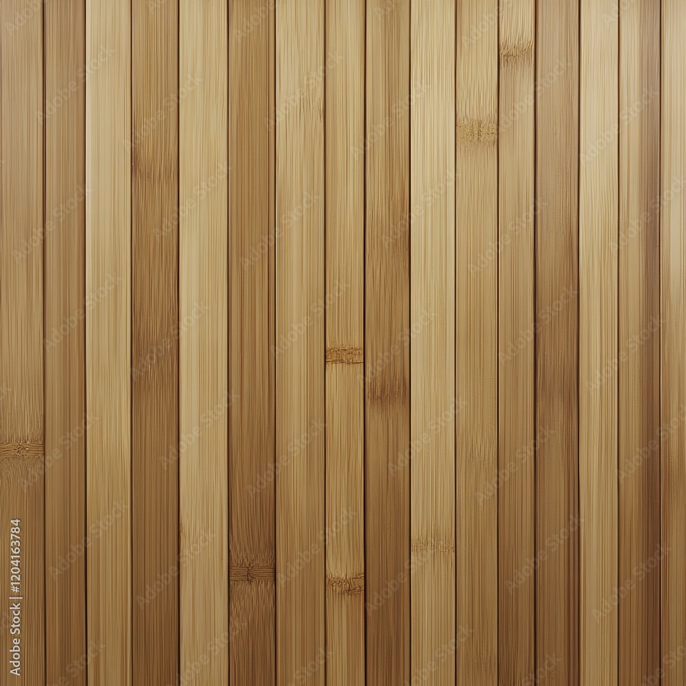 Fototapeta premium Natural bamboo wood texture. Vertical stripes. Light brown. Background.