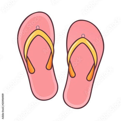 flip flops icon, flip flops vector illustration-simple illustration of flip flops, perfect for flip flops logos and icons