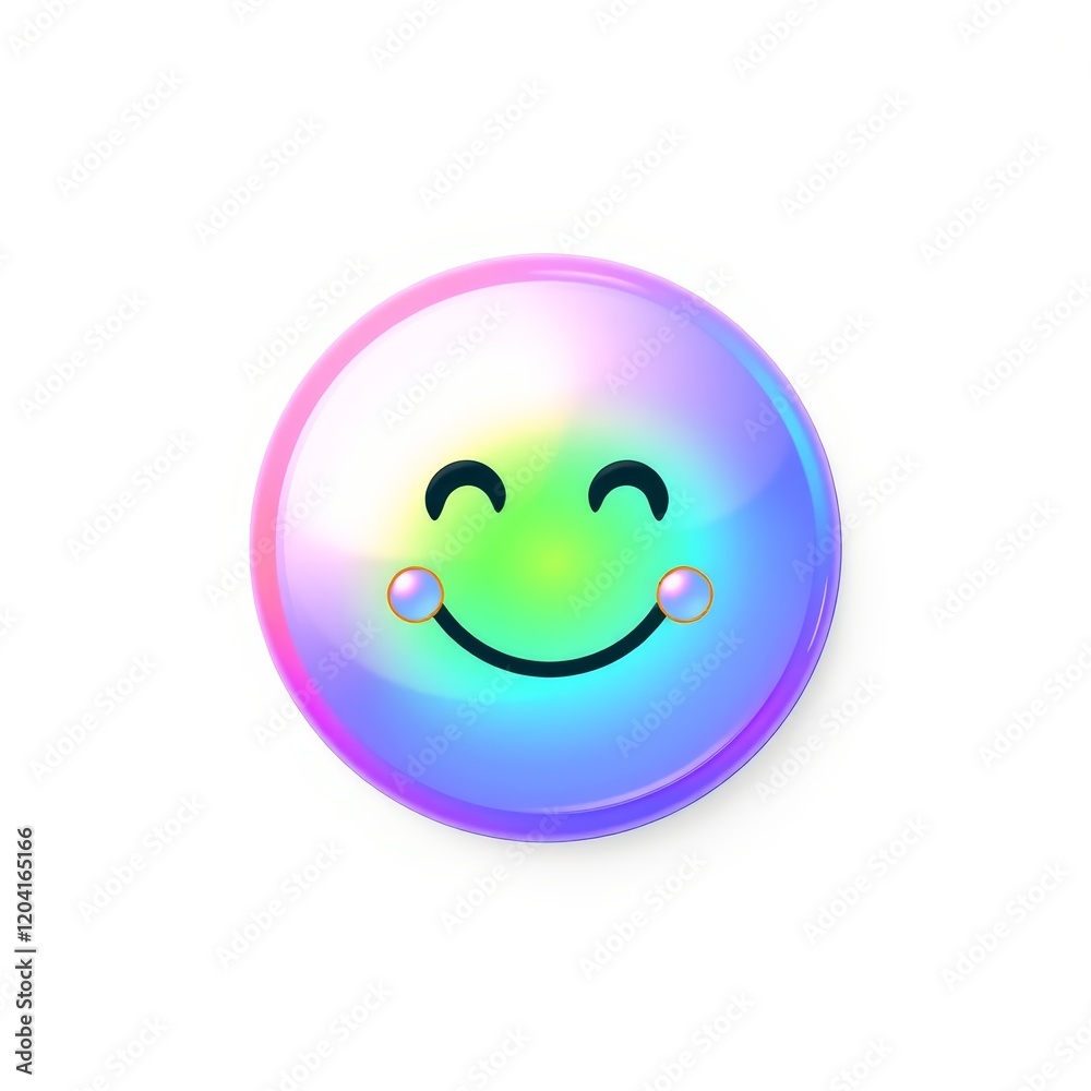 Rainbow smiley face icon on white background Rainbow smiley face icon on white background