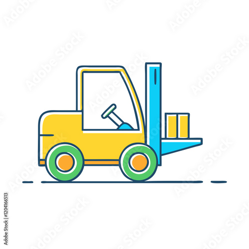 forklift icon, forklift vector illustration-simple illustration of forklift, perfect for forklift logos and icons