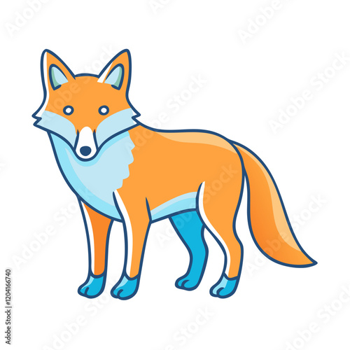 fox icon, fox vector illustration-simple illustration of fox, perfect for fox logos and icons