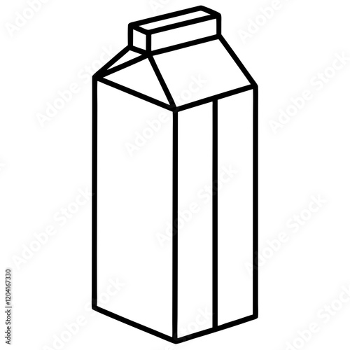 Minimalist Milk Carton Vector Design