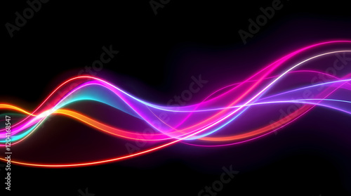 Neon Flowing Light Waves