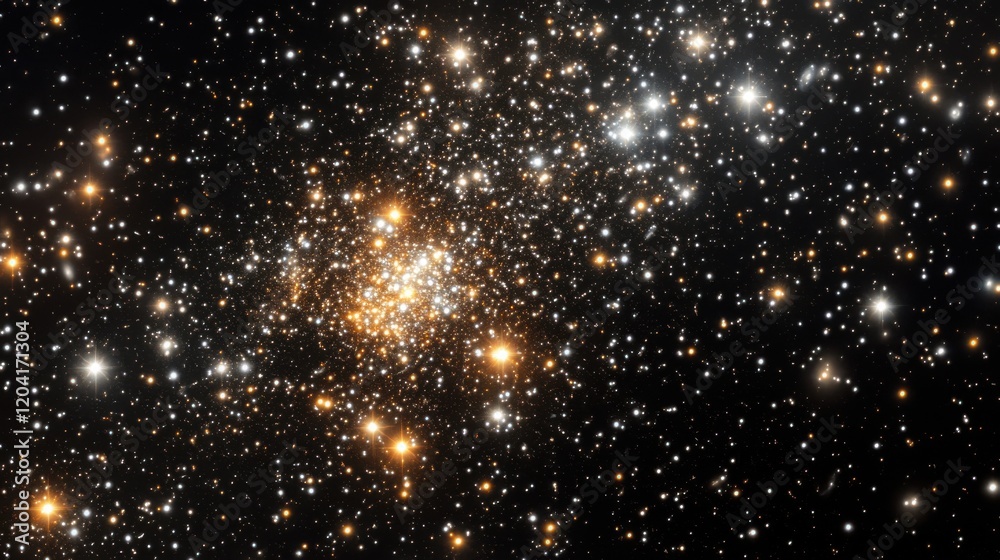 Obraz premium Starry snowflake effect on dark background