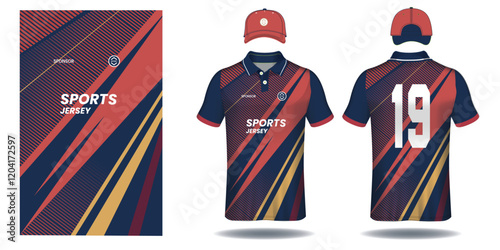Soccer jersey sport shirt design template