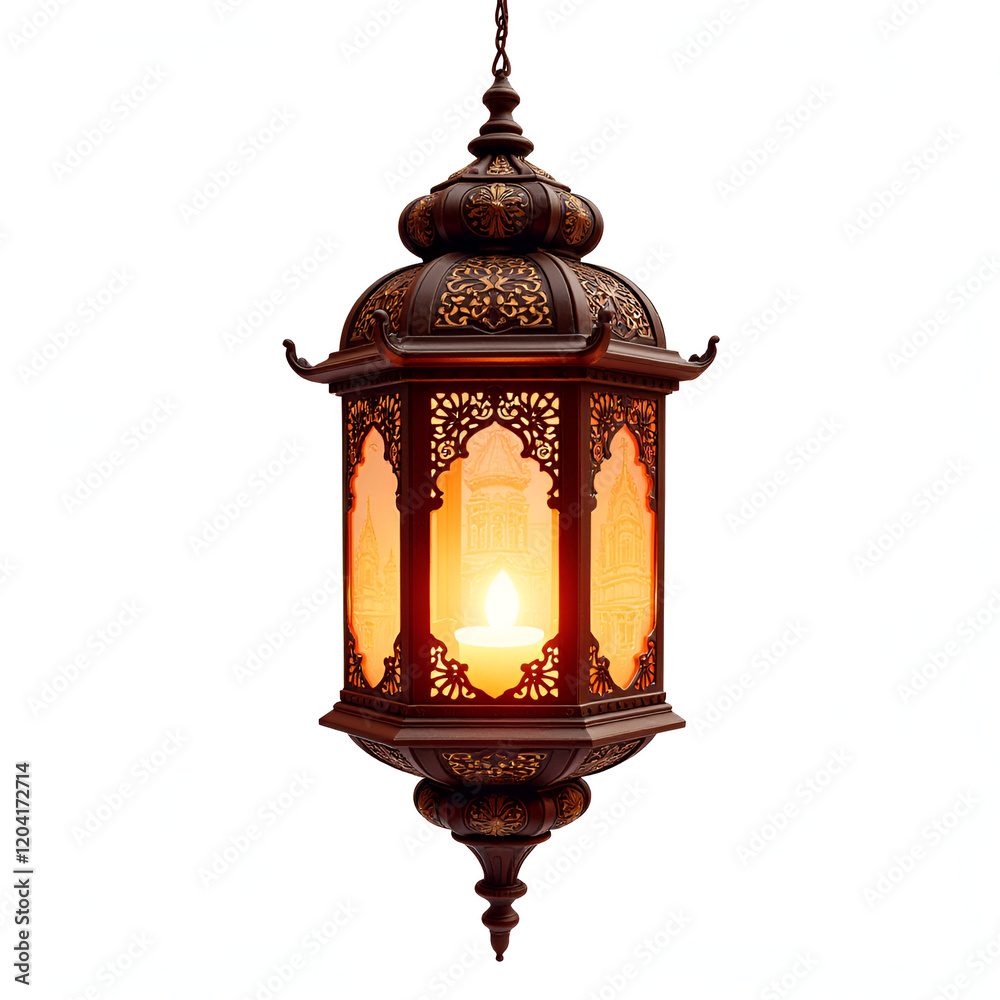 Fototapeta premium Ramzan Lantern isolated on a white background