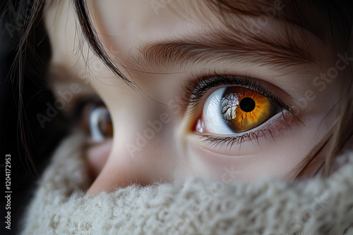 close-up of a brown-eyed girl