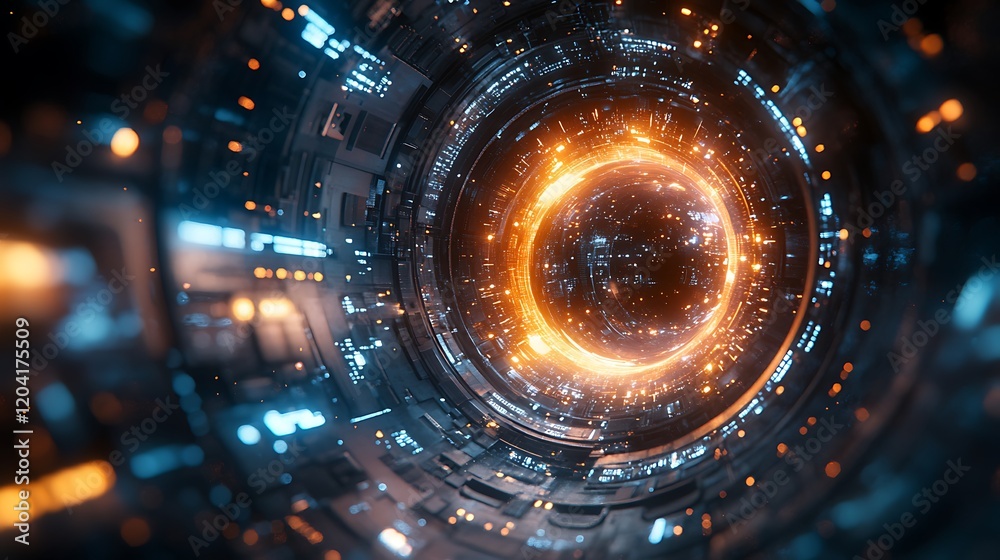 Futuristic tunnel, energy ring, space travel, background glow, sci-fi artwork Futuristic tunnel, energy ring, space travel, background glow, sci-fi artwork