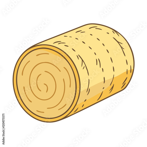 hay bale icon, hay bale vector illustration-simple illustration of hay bale, perfect for hay bale logos and icons