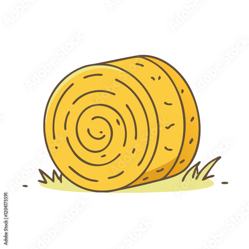 hay bale icon, hay bale vector illustration-simple illustration of hay bale, perfect for hay bale logos and icons