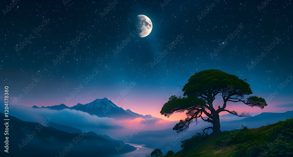 Fototapeta premium moon and clouds