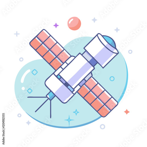 hubble telescope icon, hubble telescope vector illustration-simple illustration of hubble telescope, perfect for hubble telescope logos and icons