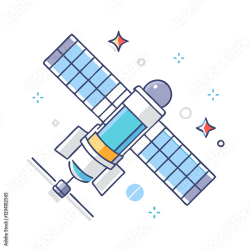 hubble telescope icon, hubble telescope vector illustration-simple illustration of hubble telescope, perfect for hubble telescope logos and icons