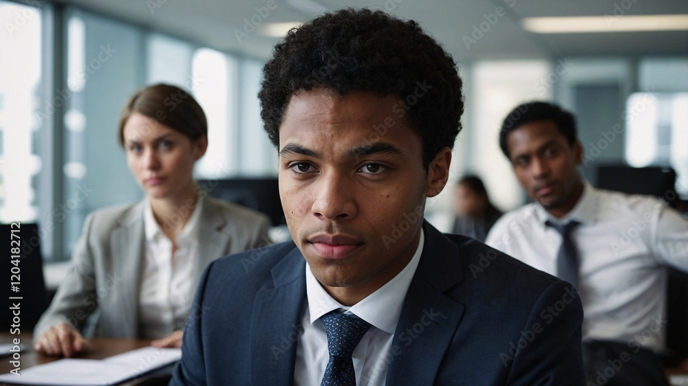 Engaging discussion among professionals in a bright corporate office setting during a productive work meeting in the heart of the city Engaging discussion among professionals in a bright corporate office setting during a productive work meeting in the heart of the city