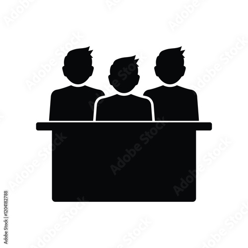 Jurors icon isolated on white background