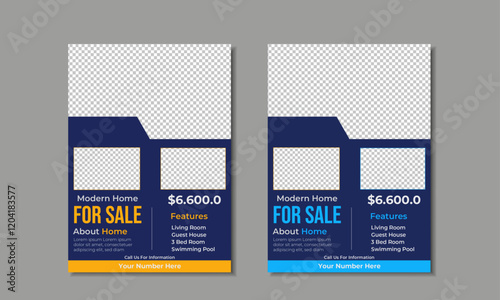 Real estate house property flyer poster template design