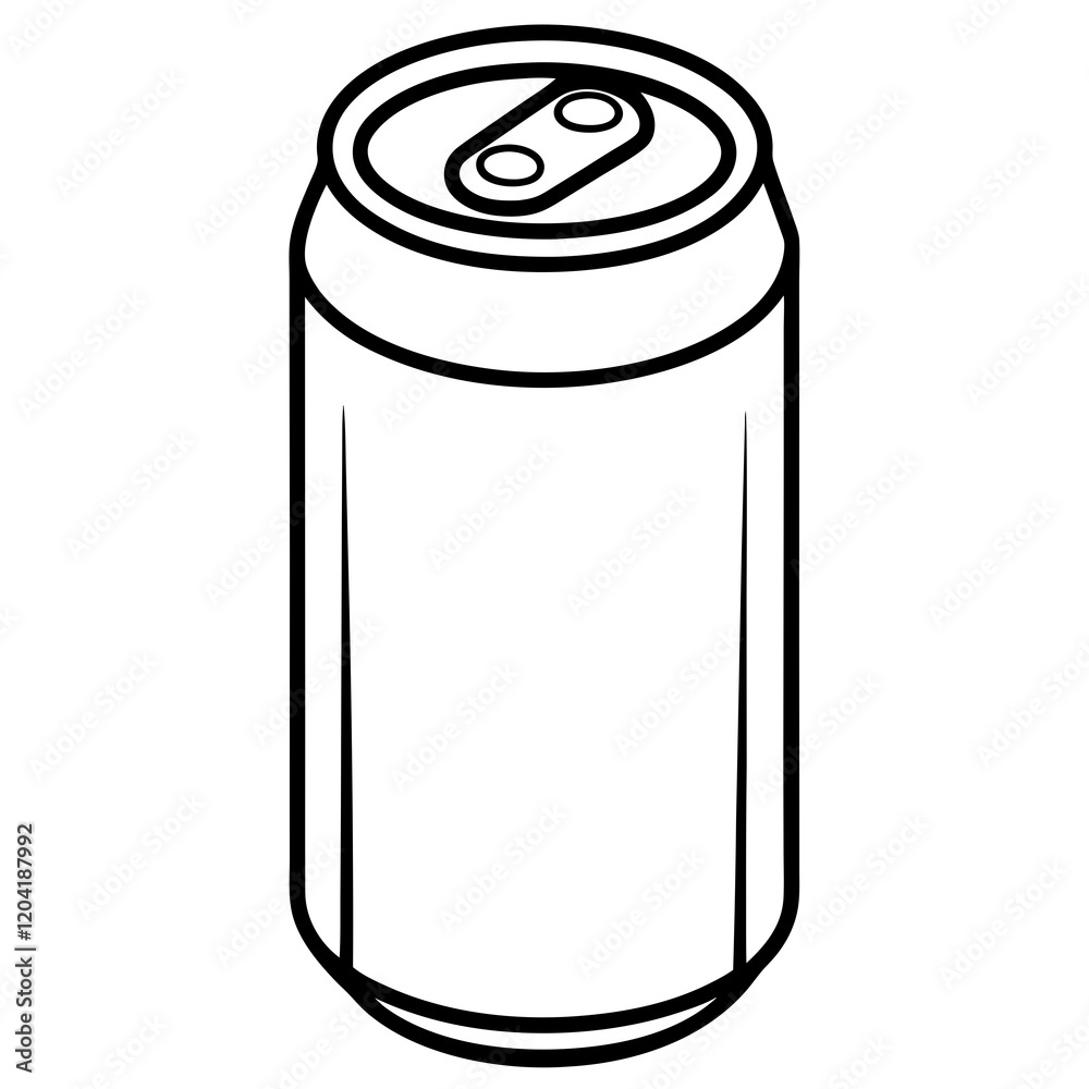 Minimalist Soda Can Line Art Design Minimalist Soda Can Line Art Design