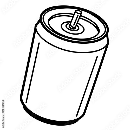 Minimalist Soda Can Line Art Design