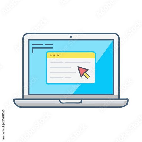 laptop screen icon, laptop screen vector illustration-simple illustration of laptop screen, perfect for laptop screen logos and icons