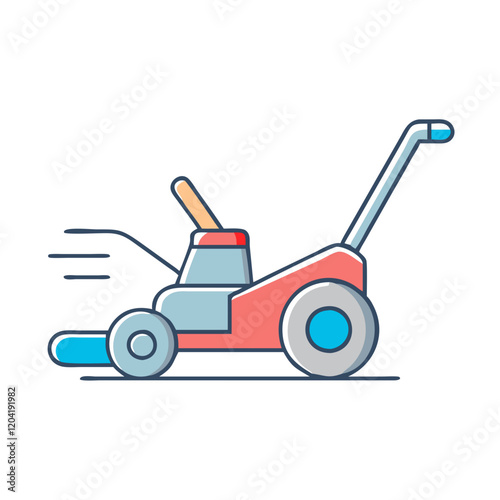 lawn mower icon, lawn mower vector illustration-simple illustration of lawn mower, perfect for lawn mower logos and icons