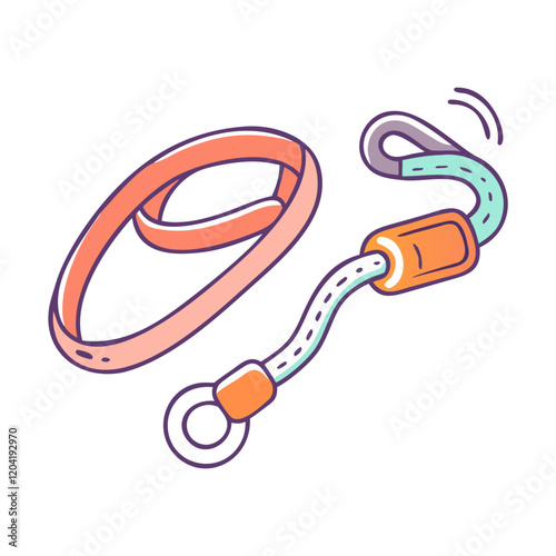 leash icon, leash vector illustration-simple illustration of leash, perfect for leash logos and icons