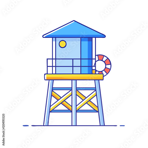 lifeguard tower icon, lifeguard tower vector illustration-simple illustration of lifeguard tower, perfect for lifeguard tower logos and icons