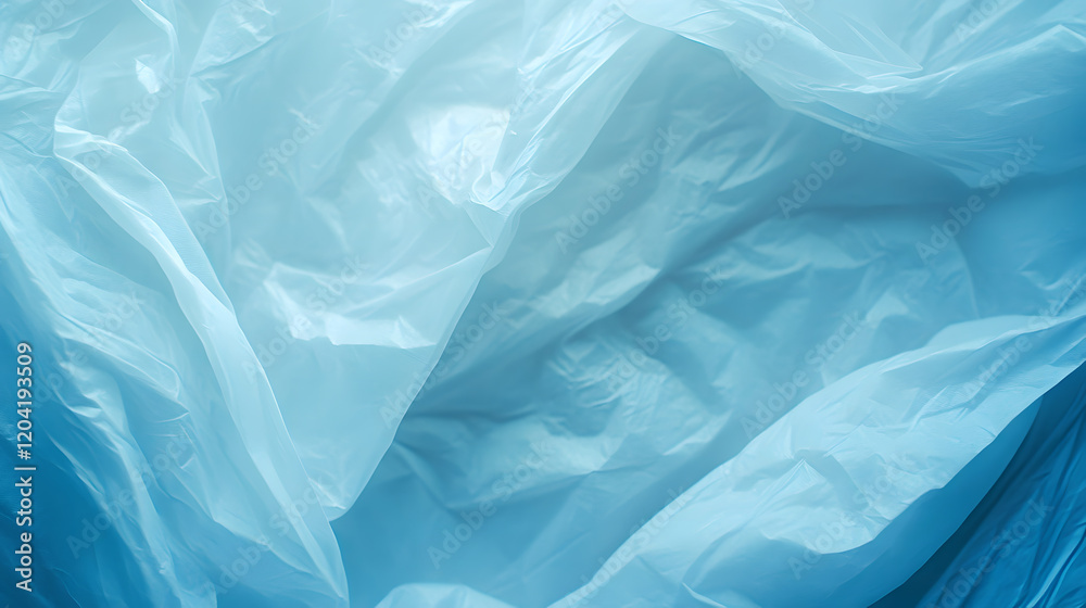 Obraz premium Transparent plastic surface with folds and creases.