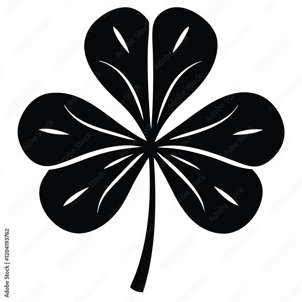 Simple Clover Leaf Outline Shamrock Design for St. Patrick's Day Simple Clover Leaf Outline Shamrock Design for St. Patrick's Day