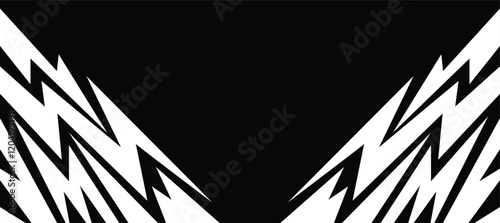 Abstract background with reflective jagged spike pattern and with some copy space area