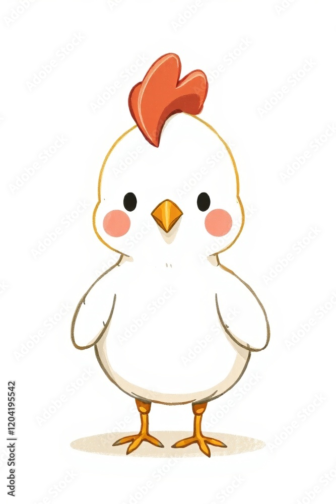 cartoon chicken with a red bow on its head cartoon chicken with a red bow on its head